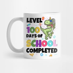 Level 100 Days Of School Completed Dinosaurs And Videos Games 100 Days Of School Mug